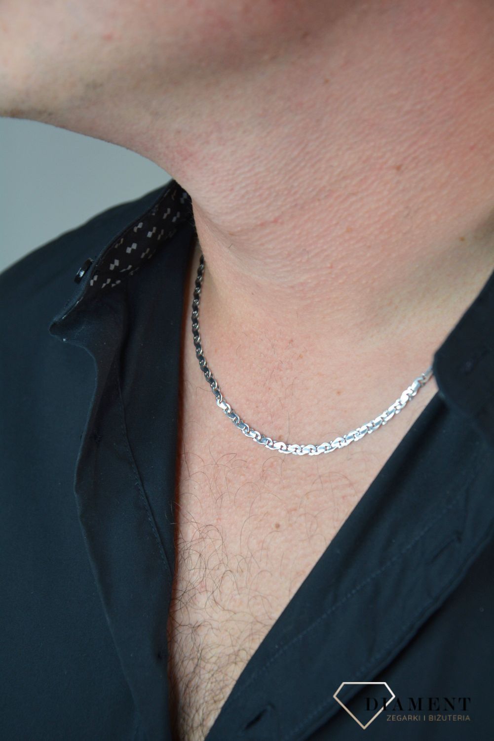 Złoty łańcuszek 585 białe złoto 3,5 mm DIA-LAN-1250-585 3,5mm.jpg